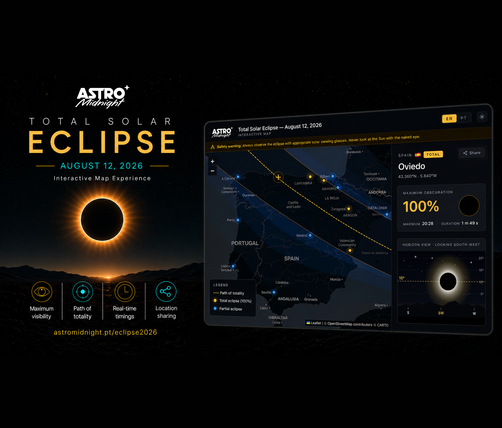 Astromidnight Eclipse Simulator